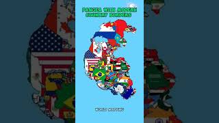 Pangea with Modern country borders | #pangea #countries #mordern