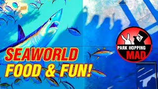 SEAWORLD Orlando! SHARK ride, TOTCHOS tried, INFINITY FALLS MERCH abides!