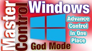 God Mode!!! - Windows Master Control Settings | Hack Windows Registry #windows