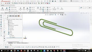 How to design Paper clip in solidworks