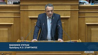 Ομιλία του Βασίλη Στίγκα επί του Σ/Ν του Υπουργείου Εθνικής Οικονομίας «Ψηφιακό Τέλος Συναλλαγής»