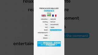 Hobbies French Vocabulary 🇫🇷