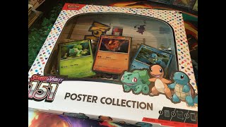 opening the pokemon 151 poster collection