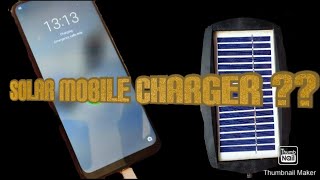 can we charge mobile using 8v-12v  solar panel ??????