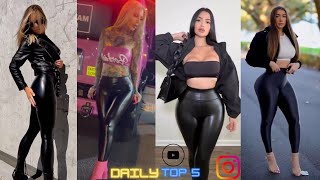 Leggings Quick Style Guide Top 5 Q&A | Confident & Curvy Leather Pants Outfits | GRWM Blog