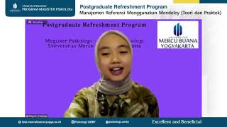 Postgraduate Refreshment Program (Manajemen Referensi Menggunakan Mendeley)