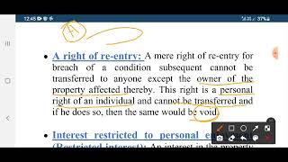 Section- 6 of TPA (Properties which cannot be transferred)