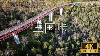 【ドローンで見る紅葉絶景】圧巻の巨大橋！三国峠へと至る道｜[Autumn leaves superb view] The road of Mikuni Pass