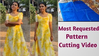 PANEL CUT DRESS CUTTING VIDEO FOR BEGINNERS || stitching tutorial || sewing tips