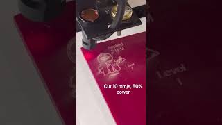 Gweike RF Laser - Cutting and Engraving 3 mm Red Acrylic