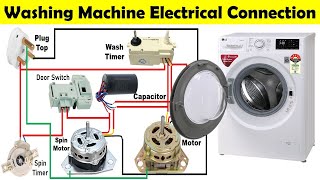 Washing Machine Electrical Connection Diagram | Washing machine wiring @TheElectricalGuy