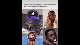 Davido live with Peller on Tiktok live stream with over 200k online viewers