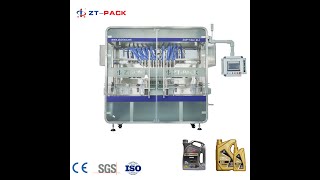 Automatic lubricant oil lube oil motor oil piston filling flow meter filling capping packing line.