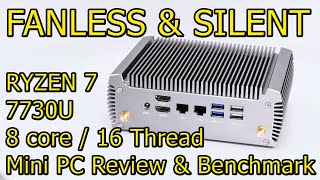 Fanless RYZEN 7 7730U 8 Core 16 Thread Homelab Monero Crypto Mining MINI PC Review #wisebuyreviews