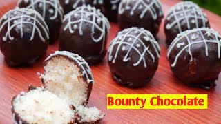 കുട്ടികളുടെ പ്രിയ  bounty മിട്ടായി | വെറും 3 ചേരുവ | Bounty Bar Recipe Malayalam | Bounty Chocolate