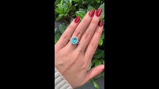 Paraiba Tourmaline and diamond ring