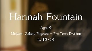 Midwest Galaxy Beauty Pageant - Hannah Fountain