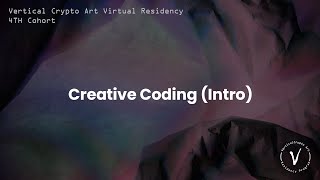 Creative Coding Intro with Sableraph - C4 - Workshop 01