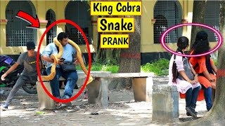 King Cobra Snake Prank 🐍 (Part 4)  Fake Snake Prank Video on Public.