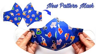 (New Style Mask) Make New Style Perfect Fit Pattern Face Mask Sewing Tutorial 😷