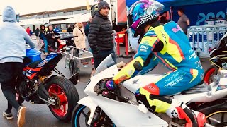 ORGANIZED CHAOS at BSB Bike Pit Lane Motorcycles & Scooters DONINGTON PARK Race Track Service Garage