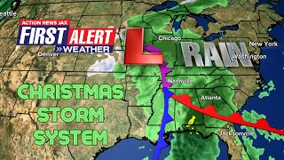 Tracking a Christmas storm system and holiday showers