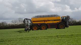 Digestate Spreading with Huge Vredo VT7138-3 & Vogelsang 36m Dribble Bar