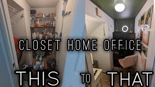 DIY We Turned Our Closet Into A Home Office!