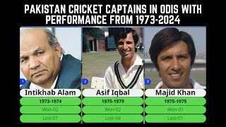 Pakistan Cricket Captains in ODIs With their Performance from 1973-2024 | #sports  #games  #icc