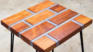 Making a Brick Table with Wood | Simple DIY