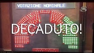 Berlusconi decaduto: non è più senatore