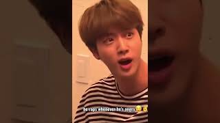 Jin raps whenever he is angry..🤣😎😎🤣