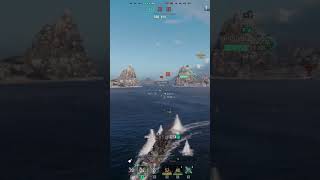 HE Spam Savior! Monarch MELTS Tirpitz Secondaries! | World of Warships #wows #shorts