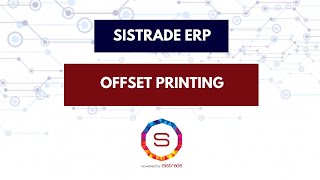 Sistrade MIS|ERP Software for Offset Printing