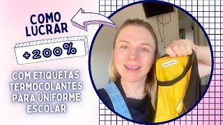 ETIQUETAS TERMOCOLANTES PARA UNIFORME ESCOLAR COM IMPRESSORA TANQUE DE TINTA