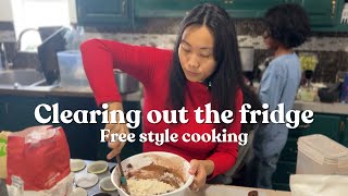 REALISTIC FAMILY COOKING | Clearing out the fridge