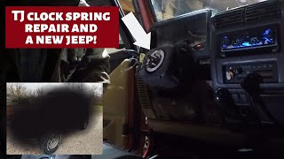 Jeep TJ Clock spring repair, new ride and a little party!