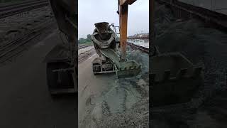 Excavator UnLoading Mixer Truck.CroncriT Dalay.#shorts