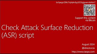 Check Windows Attack Surface Reduction (ASR) enablement