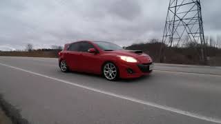 Small mazda 3 peel out