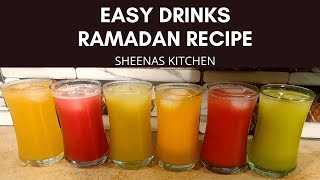 6 Easy Drink Recipes for Ramadan by Sheena's kitchen