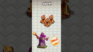 Warden Fireball vs 3 Inferno #clashofclans #clashing #viral #coc #shorts