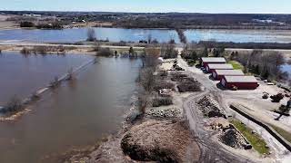 Some more aerial views of the effects of the heavy rains in the area.