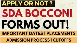 SDA Bocconi Forms are Out 2024: Admission Procedure | Profile | Fees | Placements