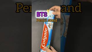 Colgate-এর box দিয়ে BTS Pencil Stand তৈরি করলাম😱💜#shorts #bts #trending #pencilstand