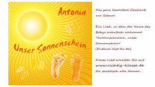 Unser Sonnenschein - Lied zur Geburt mit Wunschnamen