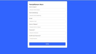 Membuat Form Validasi Menggunakan HTML, CSS dan Javascript