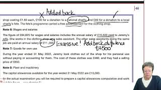 Tax Adjusted Trading Profit – Individuals part 3 - ACCA Taxation (FA 2022) TX-UK lectures