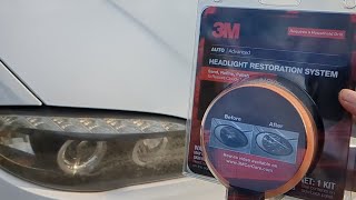 3M headlight restoration kit on BMW 1 series