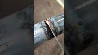 Metal tailor skills in repairing welding damaged thin pipes #fabrication #welding #iron